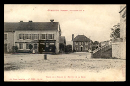 88 - CORCIEUX - PLACE DE L'EGLISE ET ROUTE DE LA GARE - PHARMACIE - Corcieux