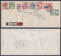 Jamaica 1956 Used Airmail Cover To British Embassy, Mexico City, Doctor Bird, Blue Mountain, Botanic Garden, Royal Birds - Jamaica (...-1961)