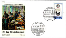 Berlin Poste Obl Yv:557 Mi:598 100.Jahre Bundesdruckerei (TB Cachet à Date) Fdc Berlin 1-5-79 - 1971-1980