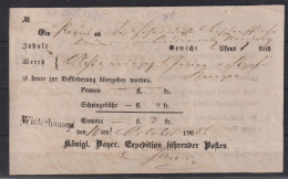 Bayern 1865  Postschein Mit L1 " Winterhausen " - Prephilately