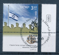 ISRAEL 2024 MEMORIAL DAY STAMP MNH WITH 1st DAY POST MARK - Nuovi