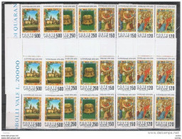 VATICANO:  1979  S. STANISLAO  -  S. CPL. 4  VAL. BL. 4 N. -  RIPETUTA  2  VOLTE  -  SASS. 651/54 - Blocks & Sheetlets & Panes