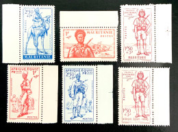 1941 A.E.F. / MAURITANIE N 87 A 89 - N 116 A 118 - DÉFENSE DE L’EMPIRE - NEUF** - Unused Stamps