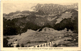 Kanderviadukt Mit Tellenburg Bei Frutigen Gegen Kanderbrück (328) - Frutigen