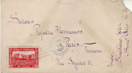 DOMINICAN REPUBLIC 1929 LETTER SENT FROM SANTO CERRO TO PARIS - Dominicaine (République)