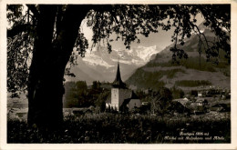 Frutigen - Kirche Mit Balmhorn Und Atels (1887) * 15. 7. 1931 - Frutigen