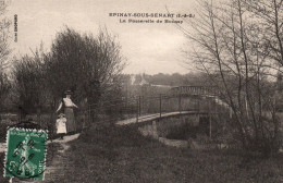 CPA 91- EPINAY SOUS SENART (Essonne) - La Passerelle De Boussy (animée) - Epinay Sous Senart