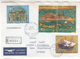 Vatican - Lettre Recom De 1972 - Oblit Poste Vaticane - Exp Vers Kirchheim - - Covers & Documents