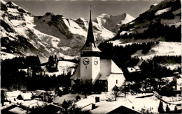 Frutigen Im Winter - Kirche Mit Balmhorn Altels (204) * 29. 12. 1953 - Frutigen