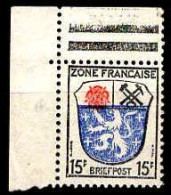Allemagne ZOF Poste N** Yv: 7 Mi:7 Armoiries De Sarre Coin D.feuille - General Issues