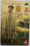 Latvia 2 Ls. Chip Card - Latvian National Costumes - Latgale - Lettonia