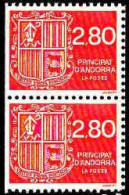 Andorre (F) Poste N** Yv:435 Mi:458 Armoiries Paire Issue De Carnet - Ungebraucht