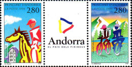 Andorre (F) Poste N** Yv:450A/450B Tourisme & Sport En Andorre - Unused Stamps