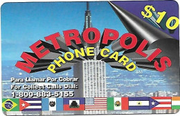 USA: Prepaid IDT - Metropolis, Flags. Collect Calls No. Ends 5155 - Autres & Non Classés