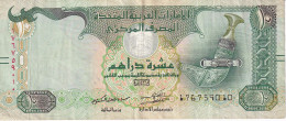 BILLETE DE EMIRATOS ARABES DE 10 DIRHAMS DEL AÑO 2015  (BANKNOTE) - Verenigde Arabische Emiraten