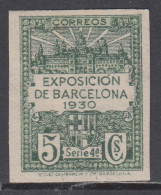 Barcelona Correo 1929 Edifil 4s (*) Mng Sin Dentar. Exposición Y Escudo - Barcellona