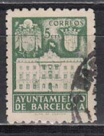 Barcelona Correo 1942 Edifil 35 Usado - Ayuntamiento - Barcelone