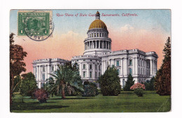 Post Card Sacramento California USA Rotterdam Holland Nederland State Capitol A.C. Stock 35 Rausch Street Stamp Balboa - Lettres & Documents