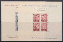 Barcelona Correo 1943 Edifil 47/8 ** Mnh Liberación De Barcelona - Barcelone