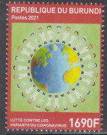 2021 Burundi COVID-19 Coronavirus Health Complete Set Of 1  MNH - Unused Stamps