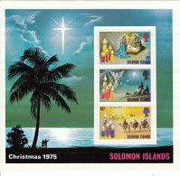 SOLOMON ISLANDS Block 4,unused,hinged (*) Christmas 1975 - Solomon Islands (1978-...)