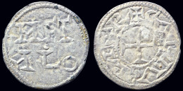 France Carolingians Poitou Charles The Simple AR Denier Melle Mint - 898-923 Charles III Le Simple