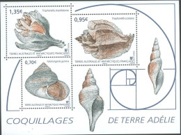 FRENCH SOUTHERN ANTARCTIC T. 2019 SEASHELLS SHEET OF 3** - Conchiglie