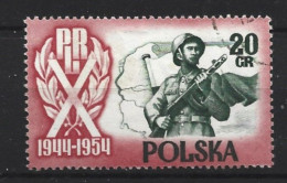 Poland 1954 Rep. 10th Anniv. Y.T. 768 (0) - Oblitérés