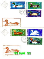 1976 Fauna  Birds -  Ducks  6v.- 2 FDC   BULGARIA / Bulgarie - FDC