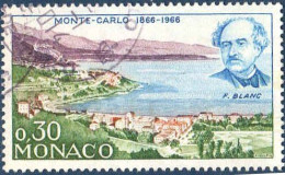 Monaco Poste Obl Yv: 692 Mi:828 F.Blanc (TB Cachet Rond) - Oblitérés