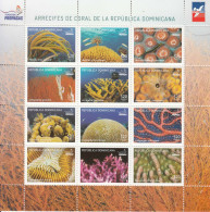 2019 Dominican Republic Coral Marine Life Complete Set Of 2 Sheets MNH - Dominican Republic