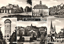 BURGSTADT, SAXONY, MULTIPLE VIEWS, ARCHITECTURE, TOWER, PARK, GERMANY, POSTCARD - Burgstaedt