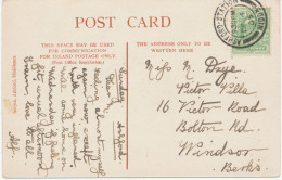 GB „ASHFORD-STATION / MIDDX“ (Middlesex Now Surrey – Since 1965) Double Circle 26mm On Superb Vintage Postcard (Station - Chemins De Fer & Colis Postaux