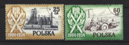 Poland 1954 Rep. 10th Anniv Offset. Y.T. 769a+772a(0) - Oblitérés