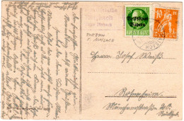 Bayern 1920, Posthilfstelle ROTTBACH Taxe Maisach Auf Karte M. 5+10 Pf. - Lettres & Documents