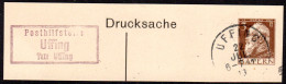 Bayern, Posthilfstelle UFFING Taxe Uffing Auf Ganzsachenteil. - Lettres & Documents