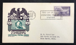 UNITED STATES, Circulated FDC, New Orleans, « UNIVERSAL POSTAL UNION », « U.P.U. », 1949 - UPU (Universal Postal Union)