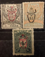 TURKIYE TURQUIE TURKEY 1917,  Timbres De 1876 & 1905 Surchargés Yvert 458,464 & 508. Neufs * MH, TB - Neufs