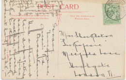 GB „BROADSTAIRS STATION.B.O / KENT“ Single Circle 24mm On Superb Coloured Artis Postcard (York Gate, Broadsairs), 1910 - Chemins De Fer & Colis Postaux