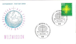 FDC - ERSTTAGSBRIEF - Weltmission 1970 - 20 Pfg - Other & Unclassified