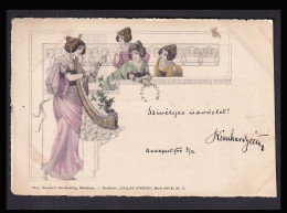 1900. Theo Stofer's Art Nouveau Postcard Pallas Athene , Régi Képeslap - Avant 1900