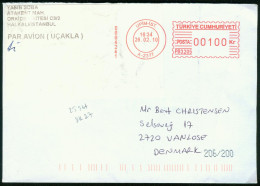 Br Turkey, Istanbul 2010 Cover > Denmark (meter Cancel) #bel-1079 - Cartas & Documentos