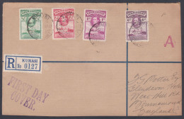 British Gold Coast 1938 Used Registered FDC (Front Only) King George VI Stamps, Christiansburg Castle, First Day Cover - Goldküste (...-1957)