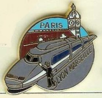 @@ Transport SNCF TGV Paris Lyon Marseille (2.6x2.8) EGF Signé Ballard Doré à L'or Fin @@sn17 - TGV