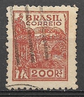 Brasil Brazil  1941 Série NETINHA 200 Reis RHM 415 - Scott 516 (com Traços Verdes No Verso) - Gebraucht