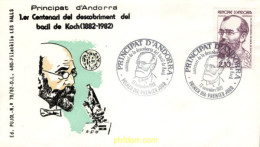 731734 MNH ANDORRA. Admón Francesa 1982 CENTENARIO DEL DESCUBRIMIENTO DEL BACILO DE LA TUBERCULOSIS POR ROBERT KOCH - Sonstige & Ohne Zuordnung