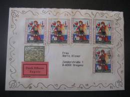 Österreich 1998- Eilbeleg Feuerwehren - Hl. Florian, 5x MiNr. 2251 - Lettres & Documents