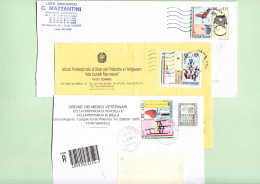 I-6013- ITALIA, 2000, Design Italiano, 3 Buste Di Cui 1 Racc., Buste Intere Di Cui 1 Con Bollo "Ufficio Vercelli" - 1991-00: Poststempel