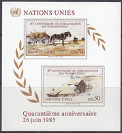 UNO GENF  Block 3, Postfrisch **, 40 Jahre UNO, 1985 - Blocs-feuillets