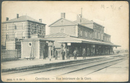 C.P. De GEMBLOUX GARE Expédiée En Exprès (tp 5 + 25c.) Obl. Télégraphique GEMBLOUX ¨¨¨23 Octobre 1907 Vers Ixelles Via B - Gembloux